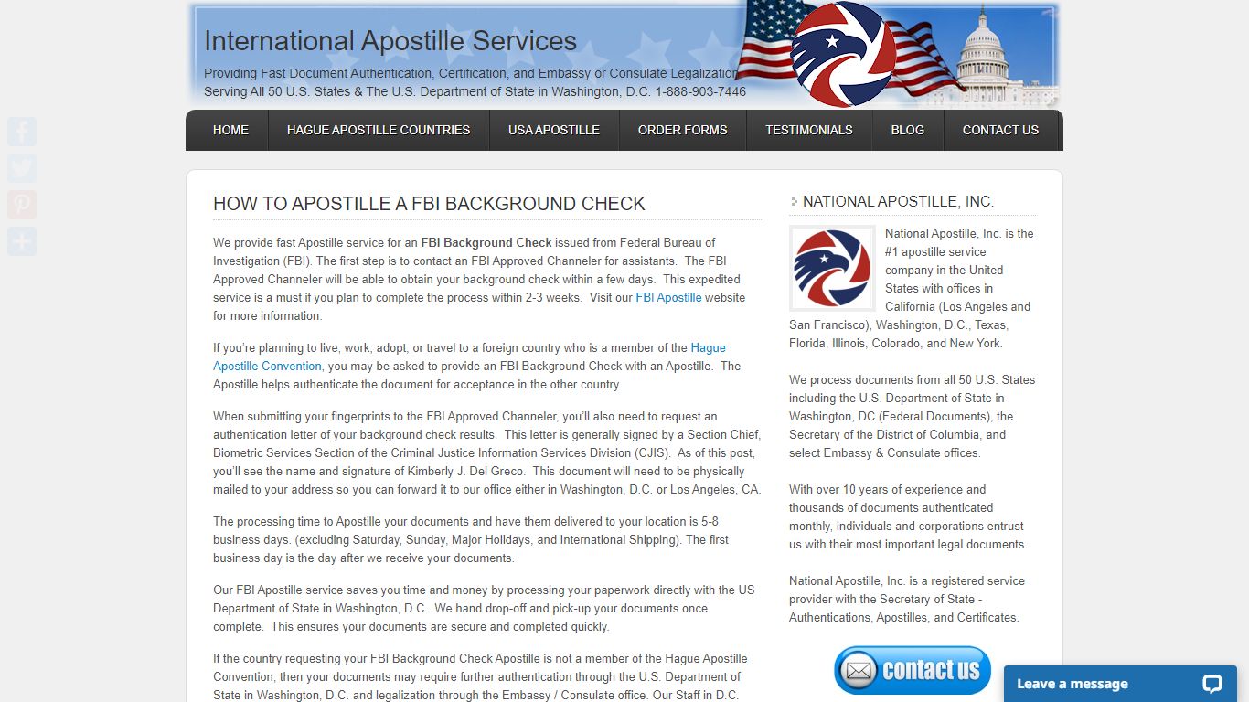 How to Apostille a FBI Background Check - International Apostille